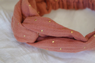 headband kids Mila Rose Marsala et gold 2