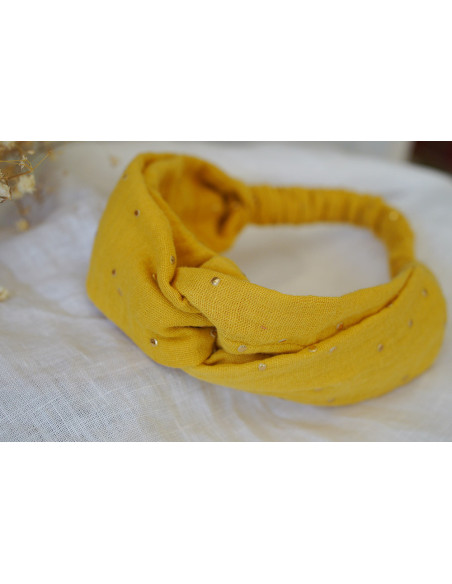 headband kids Mila Jaune et gold