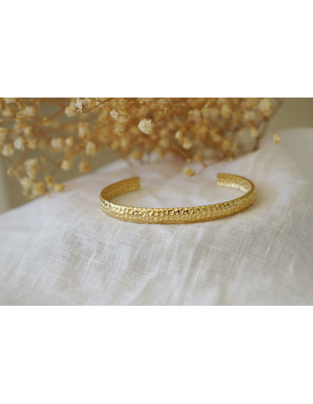 Bracelet Gwenaël Doré Martelé
