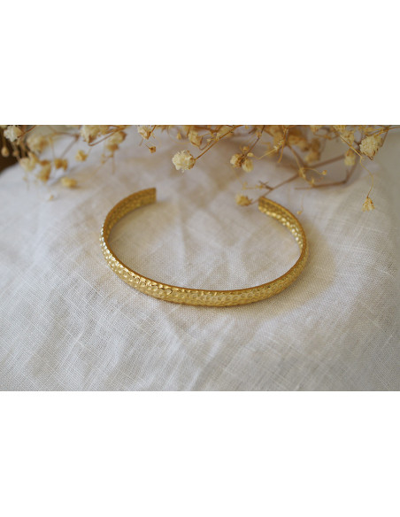Bracelet Gwenaël Doré Martelé