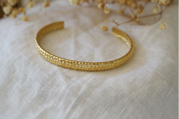 Bracelet Gwenaëlle gold Hammered