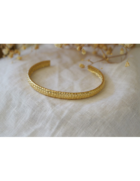 Bracelet Gwenaël Doré Martelé