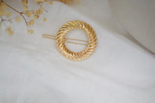 Barrette Selena Ronde Dorée