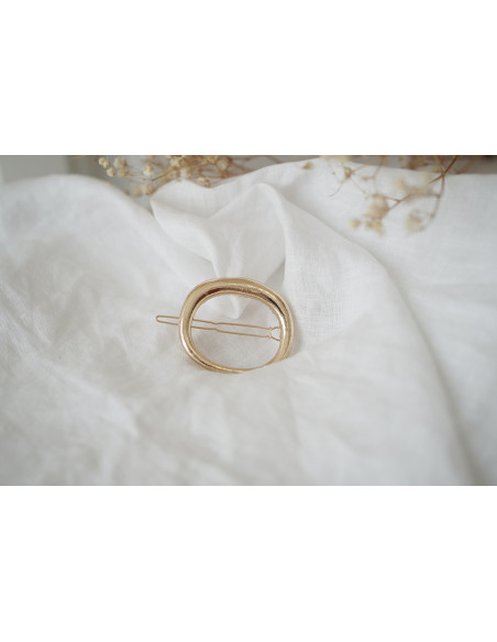 Barrette Fanie Ovale Dorée