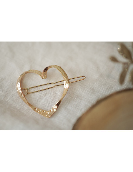 Barrette Emy Coeur Doré