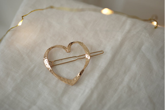 Barrette Emy Coeur Doré