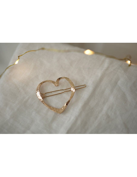 Barrette Emy Coeur Doré