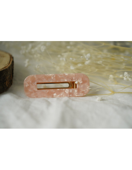 Barrette Anna Quartz Rose