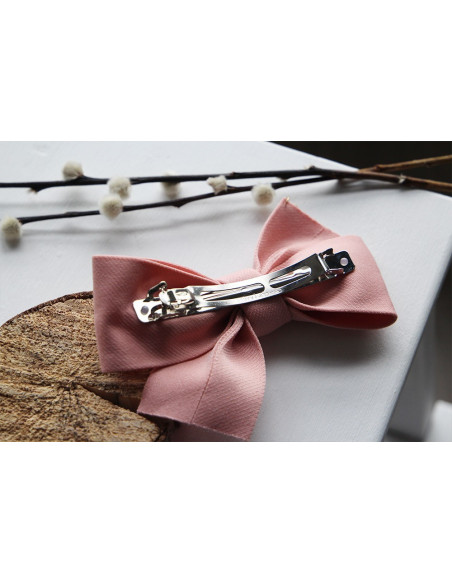 Barrette Célia Noeud Rose