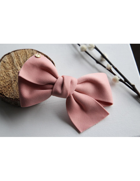 Barrette Célia Noeud Rose