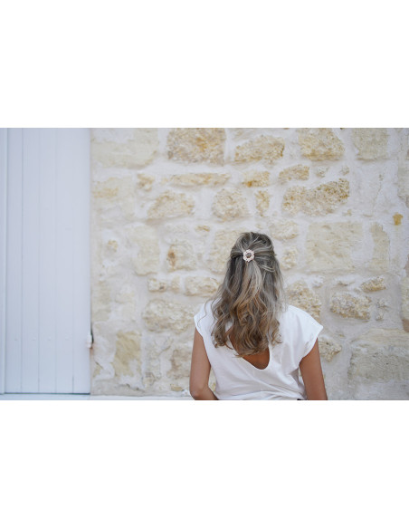 Barrette Muse Couronne Fleurie Dorée