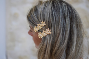hair clip Lilia Trio Fleuri gold 2