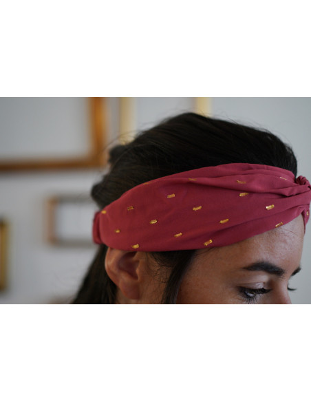 headband Sofia Rose Blush et Or