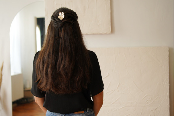 Barrette Sohanne Fleur Dorée