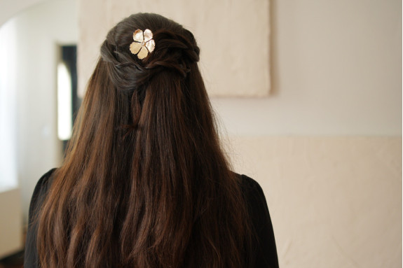 Barrette Sohanne Fleur Dorée