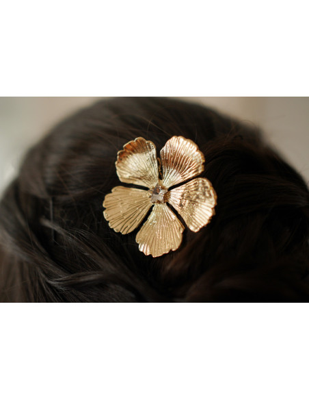Barrette Sohanne Fleur Dorée