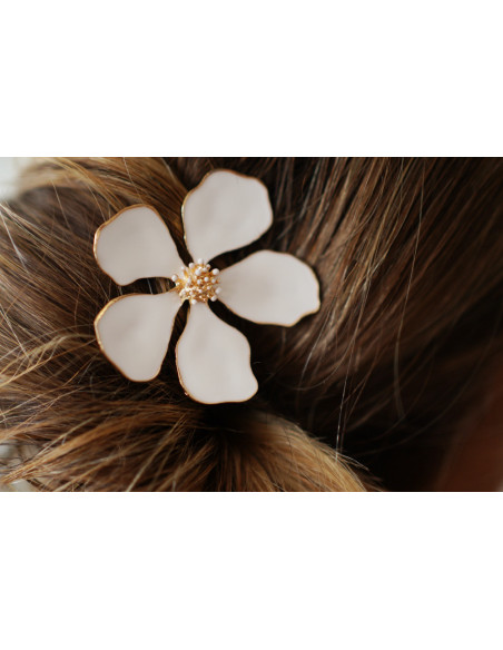 hair clip Sohanne Fleur Blanche