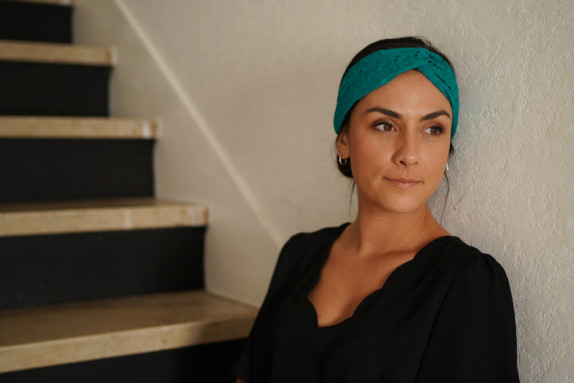 Bandeau Azra Broderie Vert Émeraude