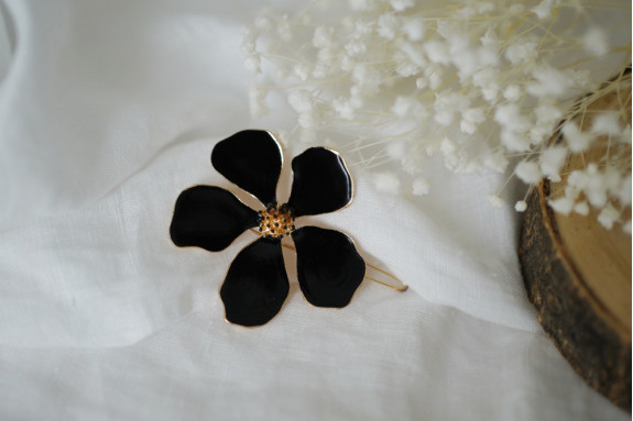 hair clip Sohanne Fleur Noire