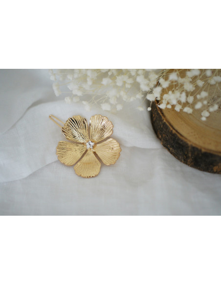 Barrette Sohanne Fleur Dorée