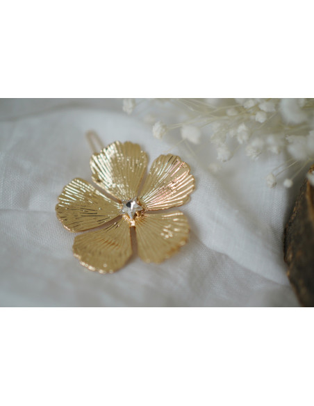 Barrette Sohanne Fleur Dorée