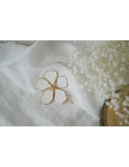 hair clip Sohanne Fleur Blanche