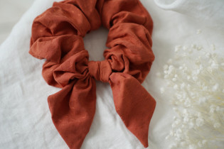 scrunchie bow Nova Brique