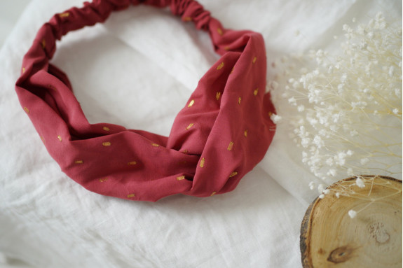 headband Sofia Rose Blush et Or