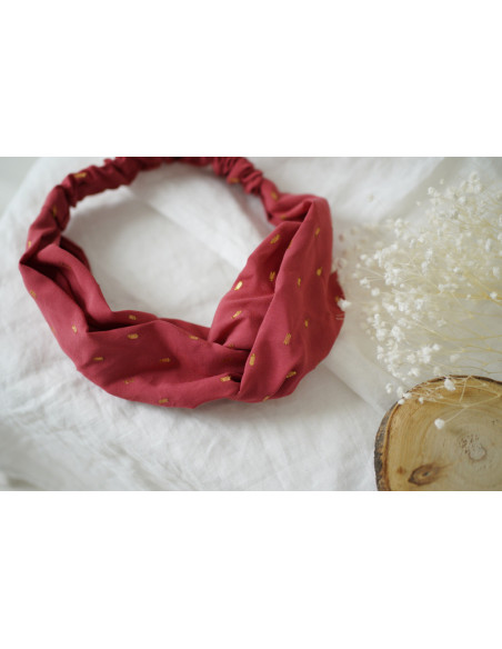 headband Sofia Rose Blush et Or