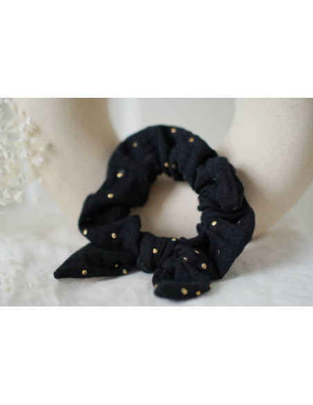 scrunchie bow kids Lou Noir et gold