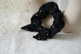 scrunchie bow kids Lou Noir et gold 2