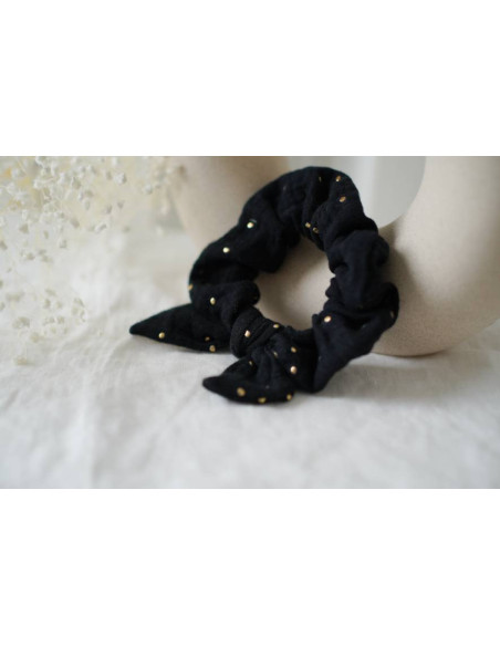 scrunchie bow kids Lou Noir et gold