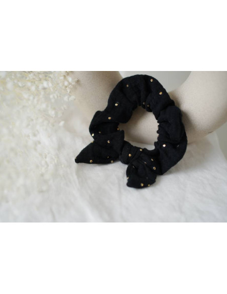 scrunchie bow kids Lou Noir et gold