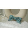 Barrette Noeud Enfant Honey Satin Vert Sauge