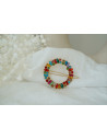 hair clip April Round Colored Stones support gold