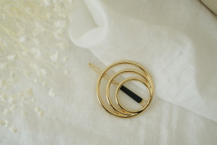 hair clip Hailey Golden Circles