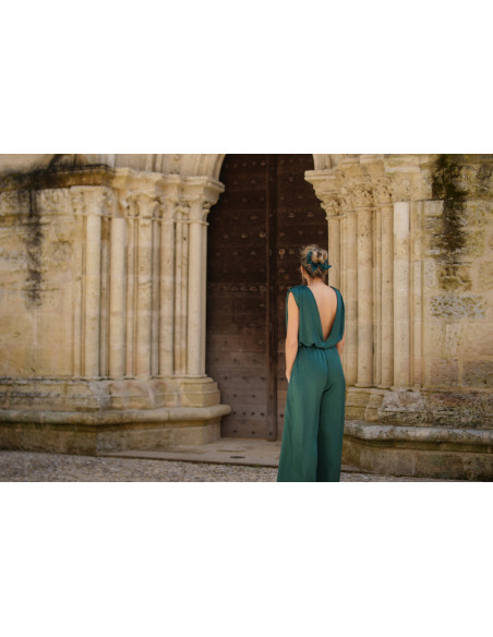 scrunchie bow Bridle Satin Emerald Green