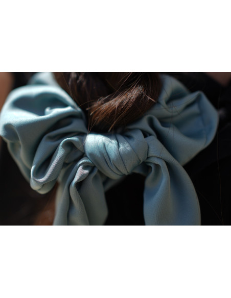 scrunchie Ruban Witness Satin Vert Sauge