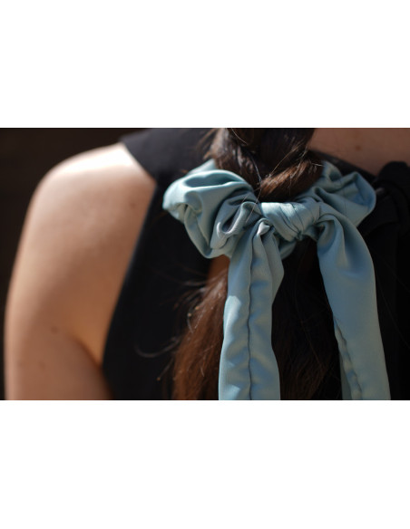 Chouchou Ruban Witness Satin Vert Sauge