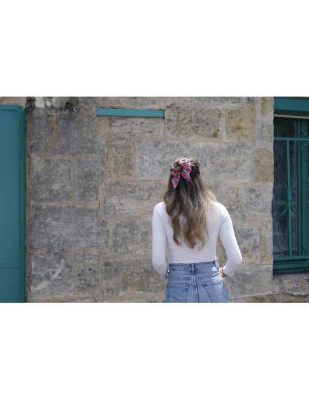 scrunchie bow Céline Floral Print