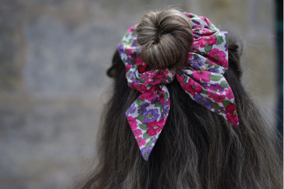 Chouchou Noeud Céline Imprimé Fleuri