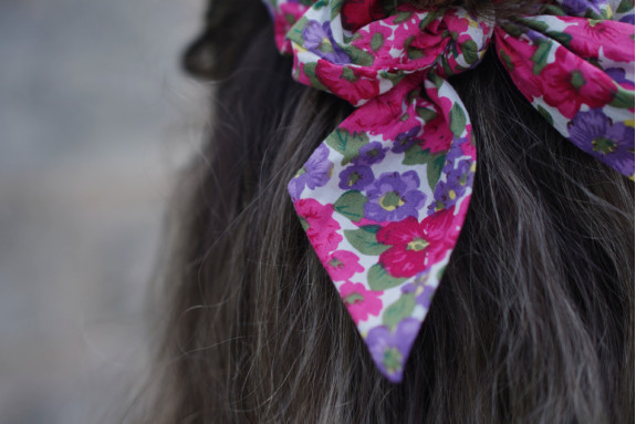 Chouchou Noeud Céline Imprimé Fleuri