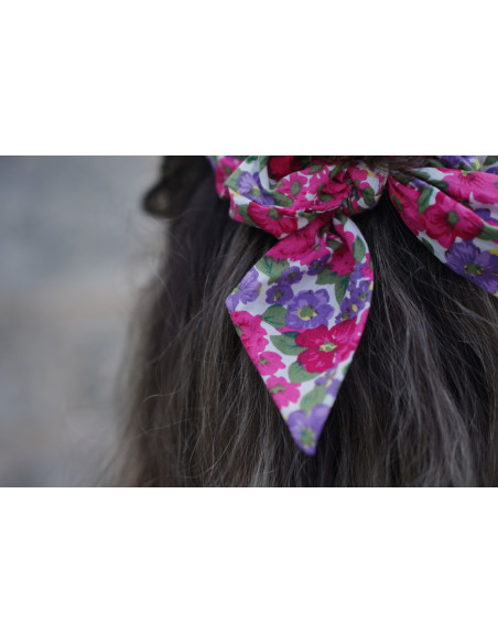 Chouchou Noeud Céline Imprimé Fleuri