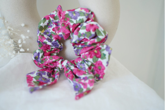 Chouchou Noeud Céline Imprimé Fleuri