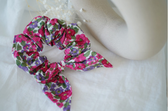 scrunchie bow Céline Floral Print