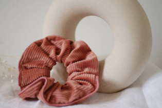 scrunchie Gaby Corduroy Old Pink