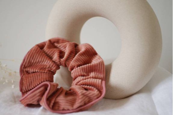 scrunchie Gaby Corduroy Old Pink