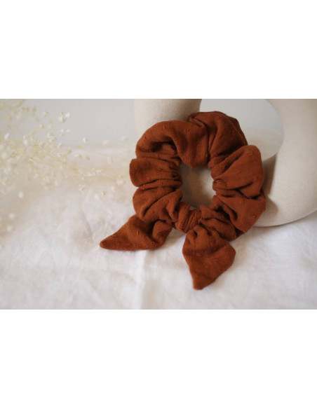 Chouchou Noeud Hélène Plumetis Noisette