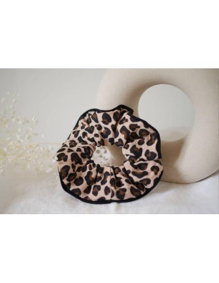 Brown Leopard Print Scrunchie