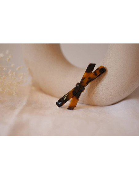 hair clip Olympe bow tortoise